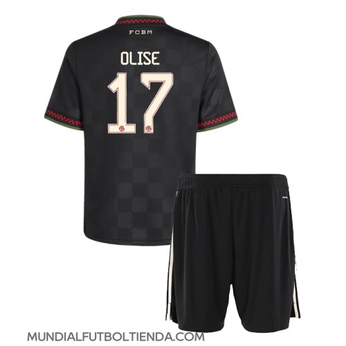 Camiseta Bayern Munich Michael Olise #17 Tercera Equipación Replica 2025-26 para niños mangas cortas (+ Pantalones cortos)